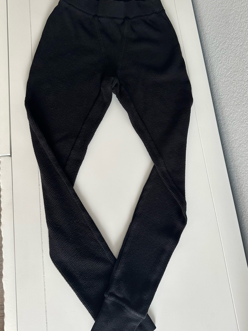 SKIMS Black Ribbed Leggings